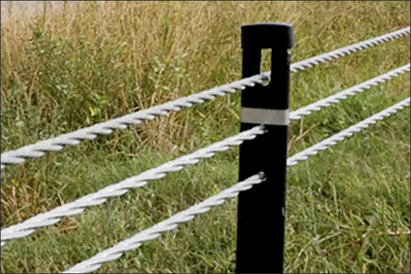 Galvanised Tension Cable Guardrail Barrier with Three Cable Wires